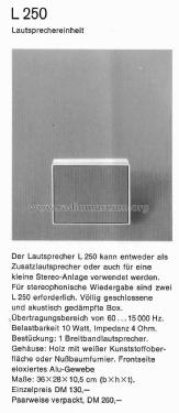 Geschlossene Box L 250; Braun; Frankfurt (ID = 1753478) Speaker-P