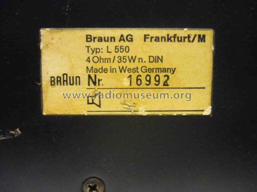 Hi-Fi-Lautsprechereinheit L550; Braun; Frankfurt (ID = 2496028) Speaker-P