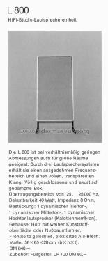 Hi-Fi-Lautsprechereinheit L800; Braun; Frankfurt (ID = 1753425) Parleur