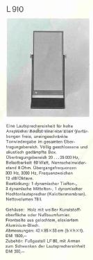 Hi-Fi-Lautsprechereinheit L910; Braun; Frankfurt (ID = 1753692) Parleur