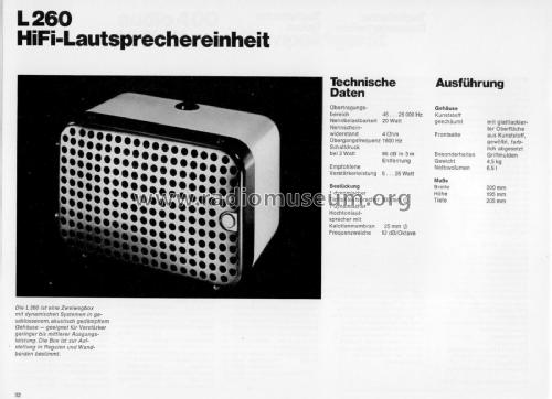 HiFi-Lautsprechereinheit L 260; Braun; Frankfurt (ID = 1881592) Speaker-P