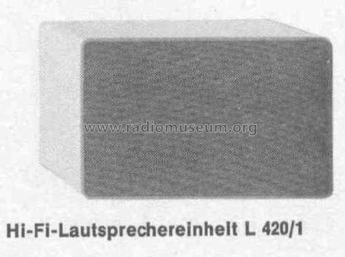 HiFi-Lautsprechereinheit L 420/1; Braun; Frankfurt (ID = 445482) Speaker-P