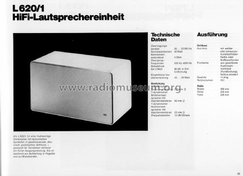 HiFi-Lautsprechereinheit L 620/1; Braun; Frankfurt (ID = 1881621) Speaker-P