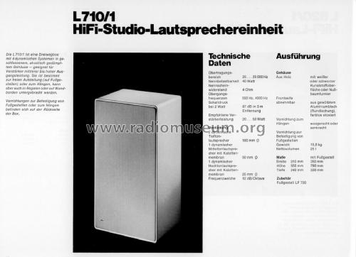 HiFi-Lautsprechereinheit L 710/1; Braun; Frankfurt (ID = 1881625) Lautspr.-K