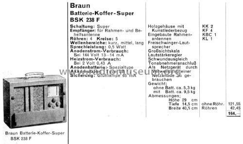 Koffer Super BSK238F ; Braun; Frankfurt (ID = 2394117) Radio