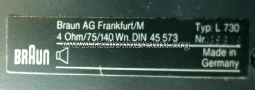 L730; Braun; Frankfurt (ID = 1191299) Altavoz-Au