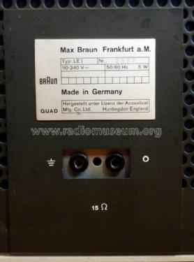 Lautsprecher-Einheit LE1; Braun; Frankfurt (ID = 846917) Speaker-P