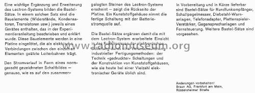 Lectron Plattenspielerverstärker ; Braun; Frankfurt (ID = 2392431) teaching