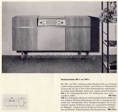 Musikschrank HM4 Ch= RC61; Braun; Frankfurt (ID = 1280502) Radio