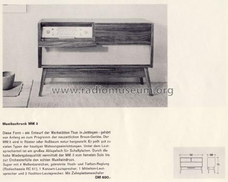 Musikschrank MM3 Ch= RC61; Braun; Frankfurt (ID = 1280499) Radio