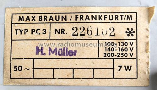 PC3; Braun; Frankfurt (ID = 2004417) R-Player