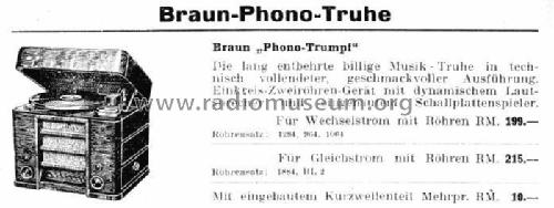 Phono-Trumpf 530W; Braun; Frankfurt (ID = 2675315) Radio