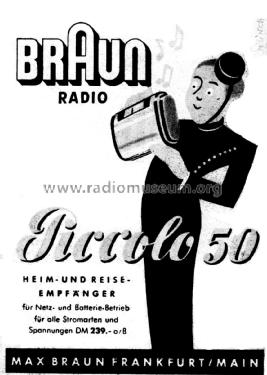 Piccolo 50; Braun; Frankfurt (ID = 2652108) Radio