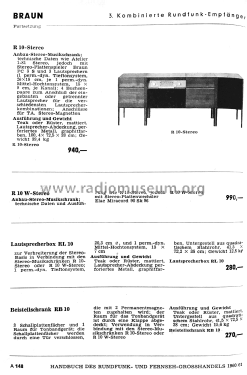 Stereo-Anbau-Musikschrank RS10 Stereo Ch= RC81C; Braun; Frankfurt (ID = 2257767) Radio