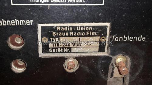 Radio-Union Typ 1 RU1W; Braun; Frankfurt (ID = 2016617) Radio