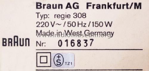 Regie  308; Braun; Frankfurt (ID = 1242632) Radio