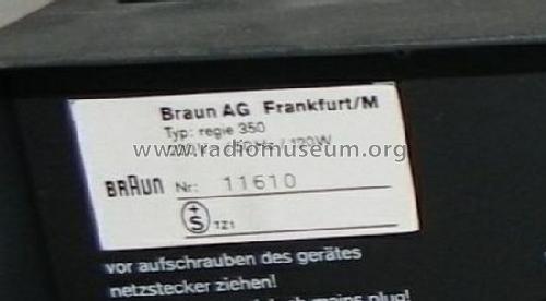 Regie 350; Braun; Frankfurt (ID = 1283157) Radio