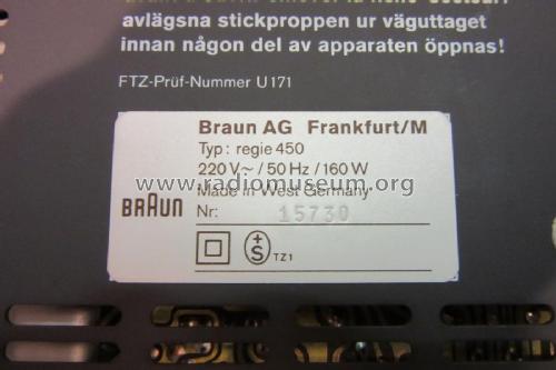 Regie 450S CEV450S; Braun; Frankfurt (ID = 2014923) Radio
