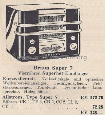 Super 7GW; Braun; Frankfurt (ID = 1401923) Radio