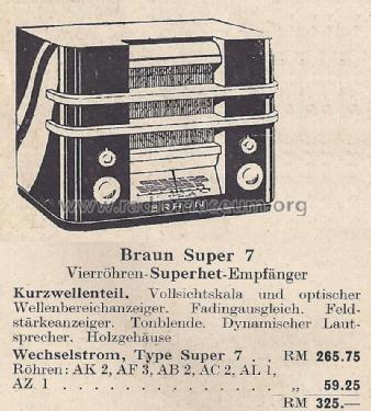 Super 7W; Braun; Frankfurt (ID = 1401924) Radio