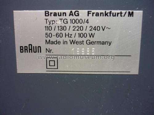 TG1000/4; Braun; Frankfurt (ID = 2487851) Sonido-V