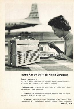 transistor 1; Braun; Frankfurt (ID = 2471844) Radio