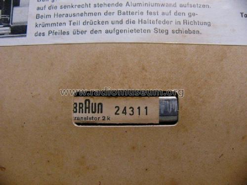 Transistor 2K; Braun; Frankfurt (ID = 1921608) Radio