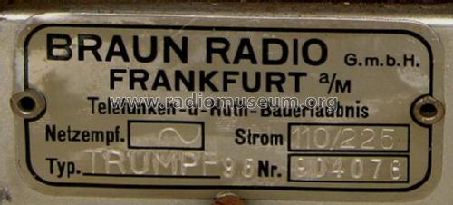 Trumpf 95; Braun; Frankfurt (ID = 482449) Radio