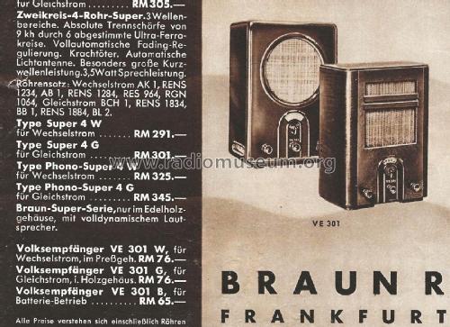 VE301B; Braun; Frankfurt (ID = 2947198) Radio
