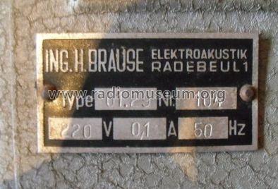 Empfänger 01.29; Brause, Ing. H.; (ID = 1387517) Radio