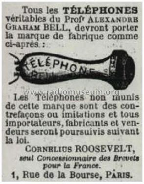 Premier téléphone Français licence Bell ; Bréguet, L.; Paris (ID = 2596732) Telephony