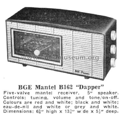 Dapper B162; Genalex, BGE brand, (ID = 1644621) Radio