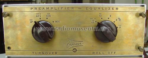 A100 Pre-Amplifier-Equalizer ; Brociner Electronics (ID = 2102674) Verst/Mix