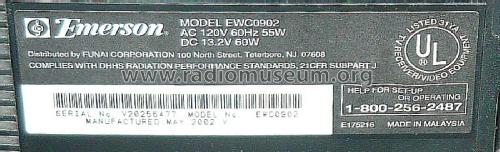 9' Color TV EWC0902; Emerson Radio & (ID = 2019972) TV Radio