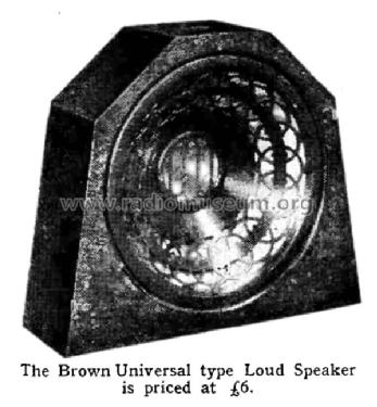 Universal Loudspeaker ; Brown S. G. Ltd.; (ID = 2684698) Speaker-P