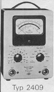 Electronic Voltmeter 2409; Brüel & Kjær; Nærum (ID = 552483) Equipment