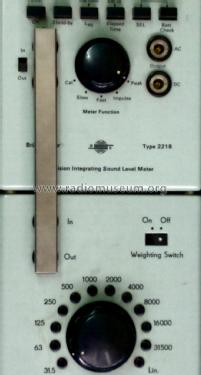 Precision Integrating Sound Level Meter 2218; Brüel & Kjær; Nærum (ID = 2071384) Equipment