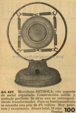 Detrola Micrófono de carbón ; Brunet, Bobinas (ID = 2545188) Microphone/PU