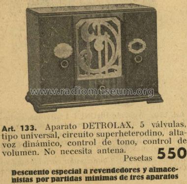 Detrolax Art. 133; Brunet, Bobinas (ID = 2545040) Radio