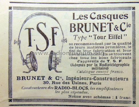 Casque Tour Eiffel Type D; Brunet & Cie, Éts. (ID = 2138477) Speaker-P