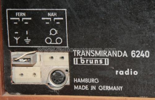 Transmiranda 6240; Bruns; Hamburg (ID = 2168412) Radio