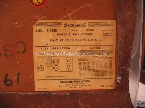 T-2580 ; Brunswick Div. (ID = 1802429) Radio