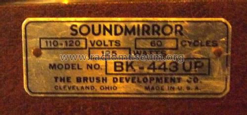 Soundmirror BK-443UP ; Brush Development Co (ID = 1233126) R-Player