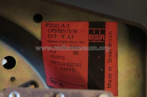 Belt Drive Player P200 A-1; BSR Brand, (ID = 1688929) Reg-Riprod