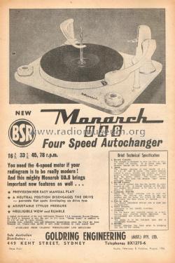 Monarch Record Changer UA8; BSR Monarch; Great (ID = 2520668) Enrég.-R