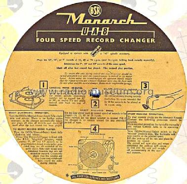 Monarch Record Changer UA8; BSR Monarch; Great (ID = 398114) R-Player