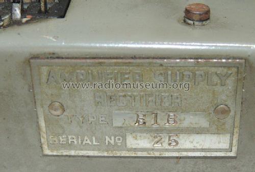 Amplifier Supply Rectifier E1B; BTH B.T.H., British (ID = 2738893) Strom-V