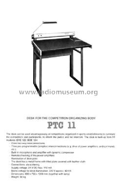 Desk For The Competition Organizing Body PTC 11; BEAG - Budapesti (ID = 1617762) Ampl/Mixer