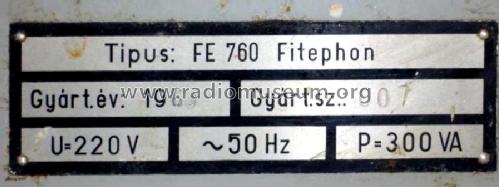 Fitephon FE760; BEAG - Budapesti (ID = 1432682) Ampl/Mixer