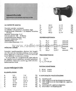 Hangtölcsér HT 610; BEAG - Budapesti (ID = 1474145) Ampl/Mixer